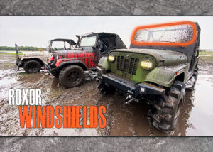 Three Mahindra Roxor UTVs lined up in the mud, cover image