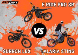 Banner image for the article E Ride Pro SR vs Surron LBX vs Talaria Sting