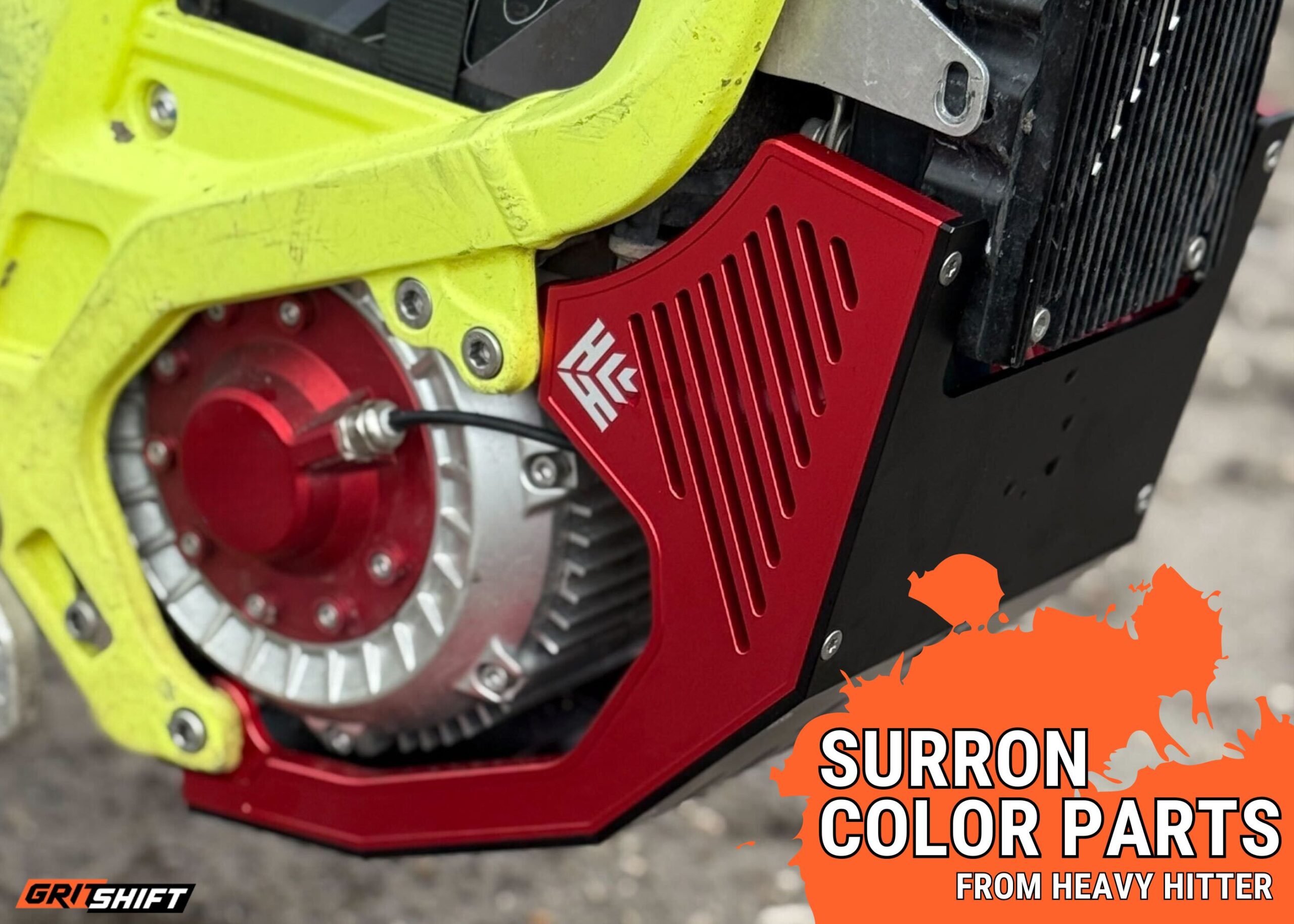 Heavy Hitter Introduces Surron Performance Parts with a High-Grade Pop of Color