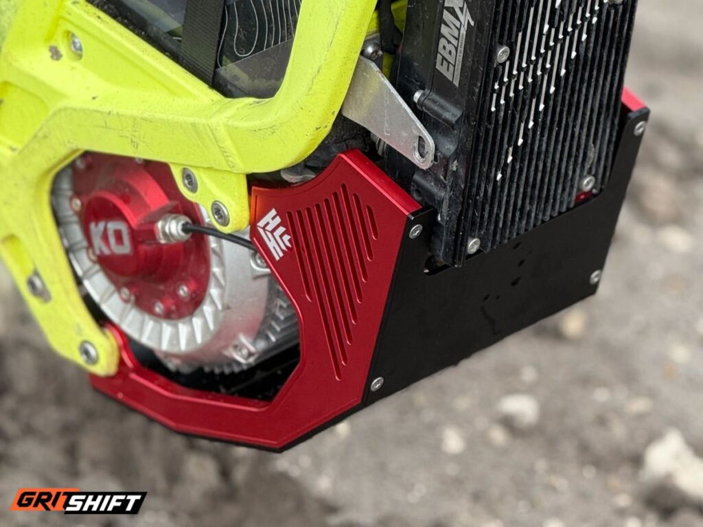 The Skid Plate up close - in bright red! 