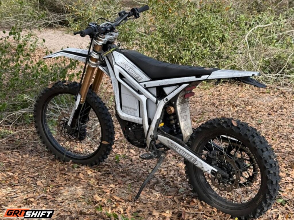 the Talaria Komodo in the woods, ready for a trail ride