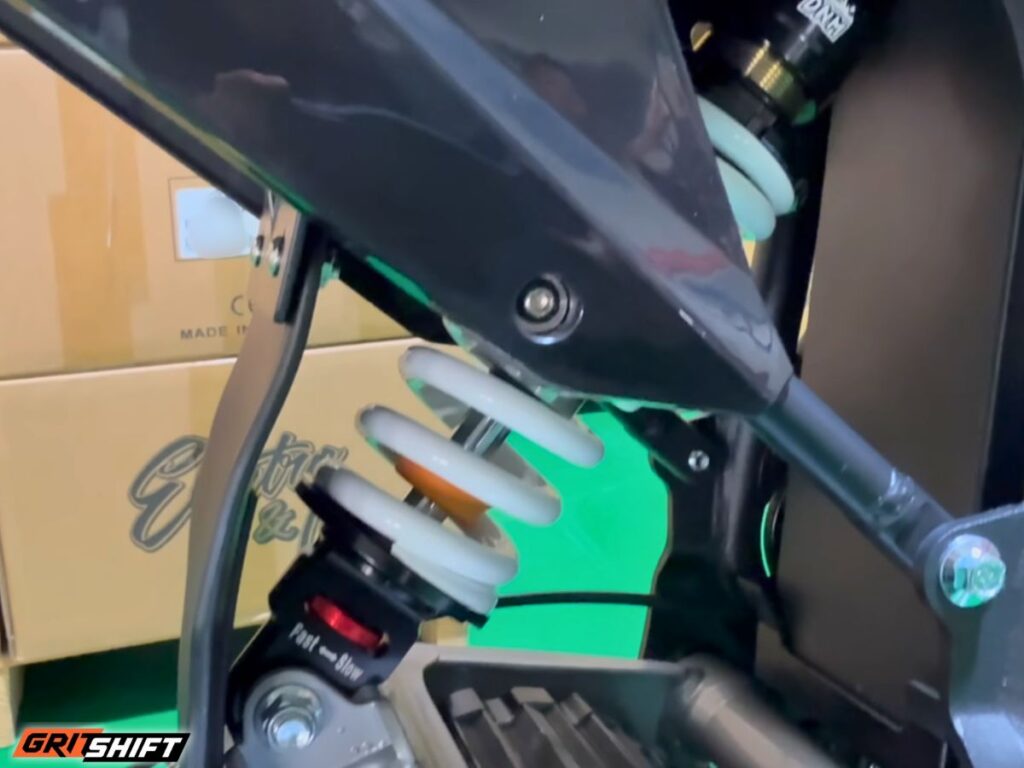 the rear suspension on the ETM RTR XL