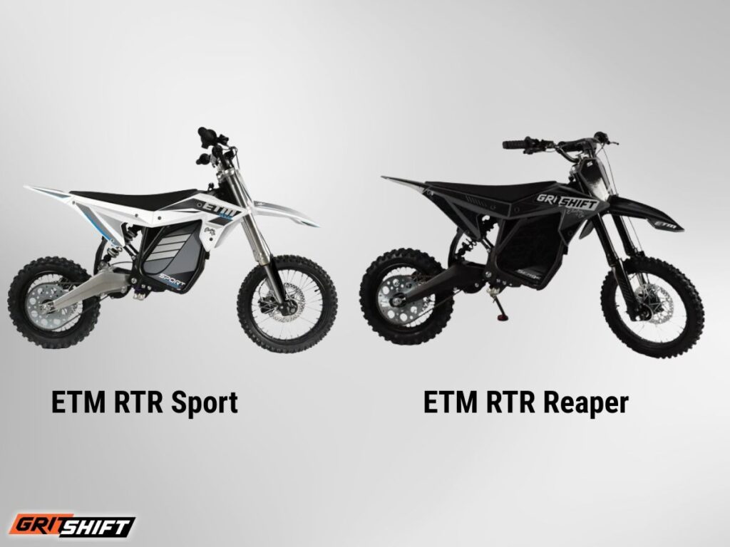 The ETM RTR Sport next to the ETM RTR Reaper