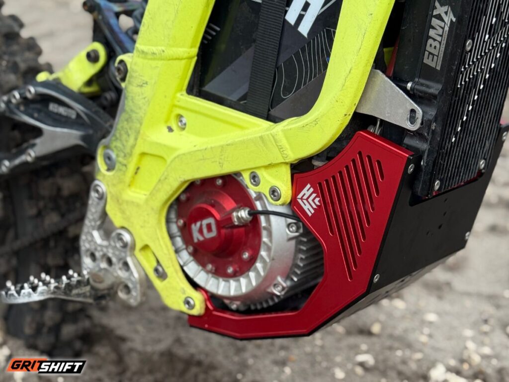 The Surron Heavy Hitter Skid Plate up close